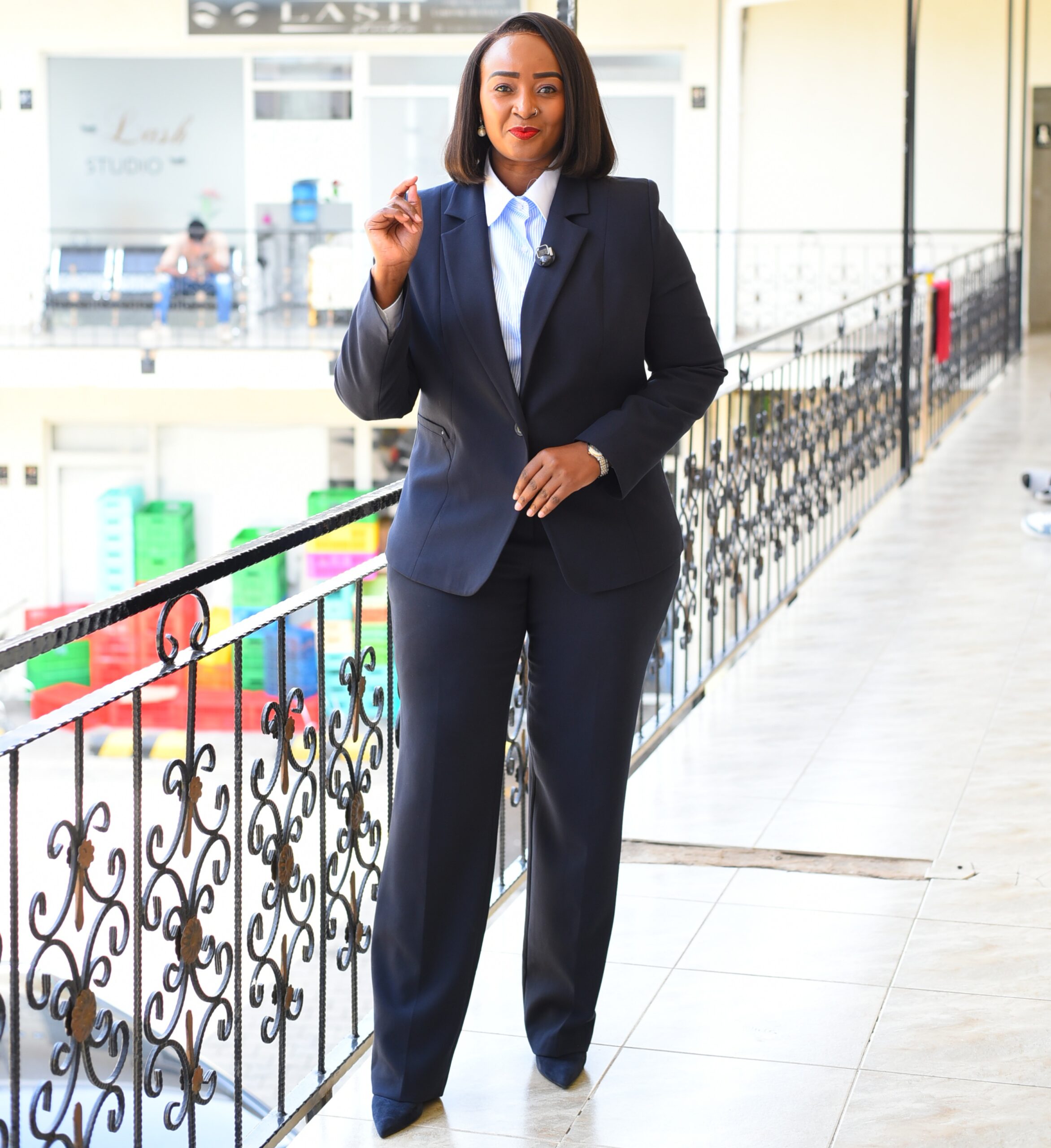 Plain Coloured Women Trouser Suits – Shades of Blue - Image 13