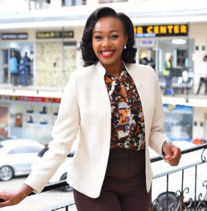 Beige High Collar Blazer